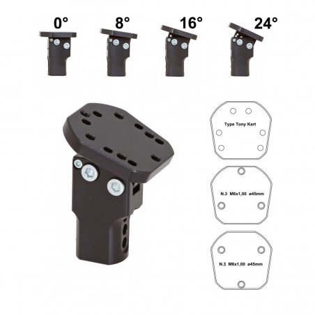 Adjustable stuursupport short-Sort