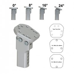 Adjustable stuursupport long Silver