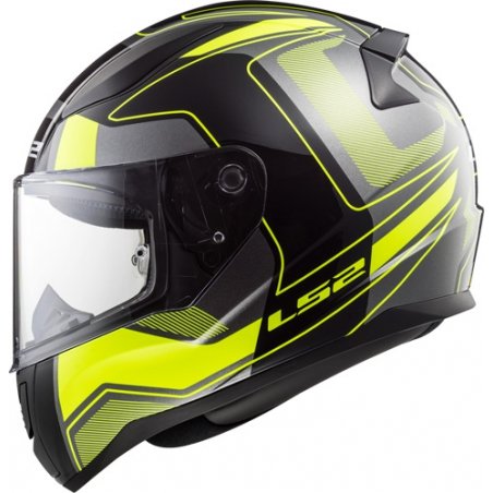 LS2 Rapid model racing Helmet, Matte Sort-hi-vis Yellow