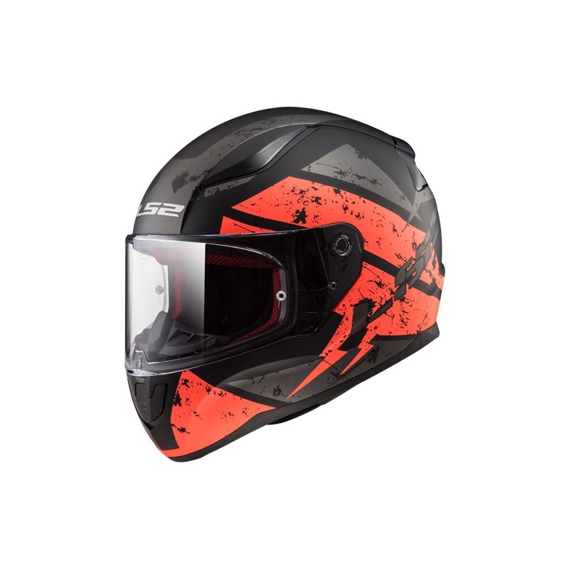 LS2 Rapid Deadbolt Helmet-Matte Preto / Laranja
