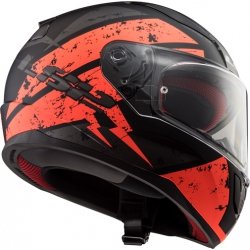 LS2 Schnelle Riegel Helm-Matte Black / Orange