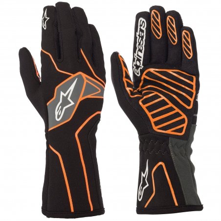 Alpinestars Tech 1-K) V2, gloves, Black, hi-vis Orange – Kart Rac