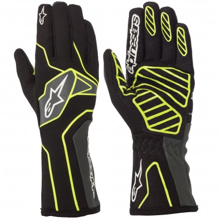 Alpinestars Tech 1-K) V2 guanti Nero-Giallo Fluo