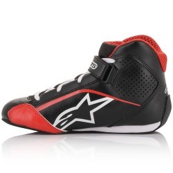 Alpinestars Tech 1-KS Bambini kartschoenen Nero-e-Bianco-e-Rosso -