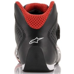 Alpinestars Tech 1-K para Niños kartschoenen en Blanco y Negro-y-Rojo -