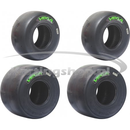 Vega XH3 set of tires 4.60/7.10 EI-H ja Option-click Green