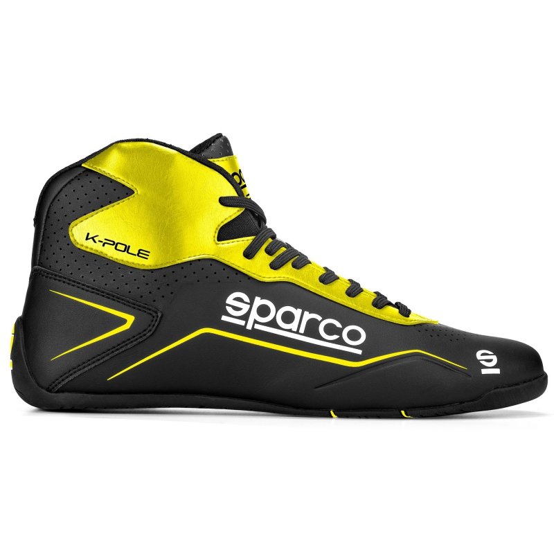 Sparco K-Pole Kartschoenen Black, Hi-Vis Yellow – Kart Racing Per