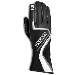 Sparco Datensatz, Go-Kart-Handschuhe Schwarz-Weiß
