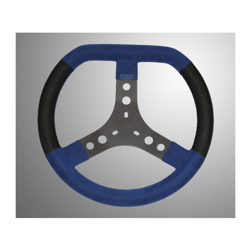 KG's steering wheel in Blue Alcantara, 345mm | Kart Racing