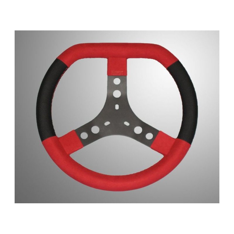 KG's steering wheel-Red Alcantara 345mm | Kart Racing