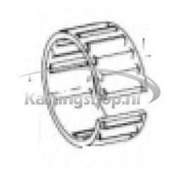 TM, KZ-R1, rodamiento de rodillo de Aguja de 22 x 26 x 10, 2p