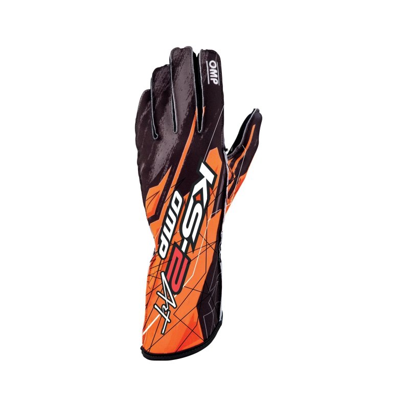 OMP KS-2-ART go-Kart gloves Black-Fluo Orange | Kart Racing