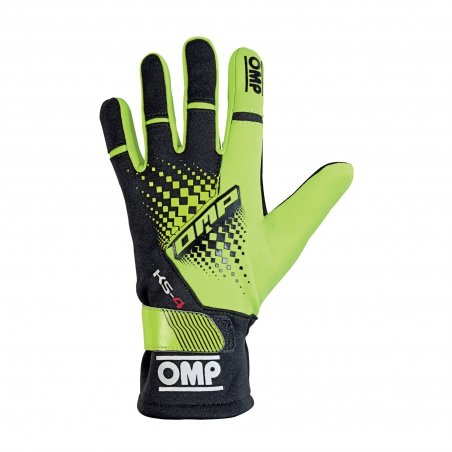 OMP KS 4 Karting handsker, hi-vis-Yellow-black-Sort