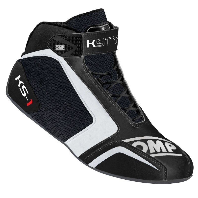 OMP KS-1 Karting Shoes Black-White-Grey - | Kart Racing
