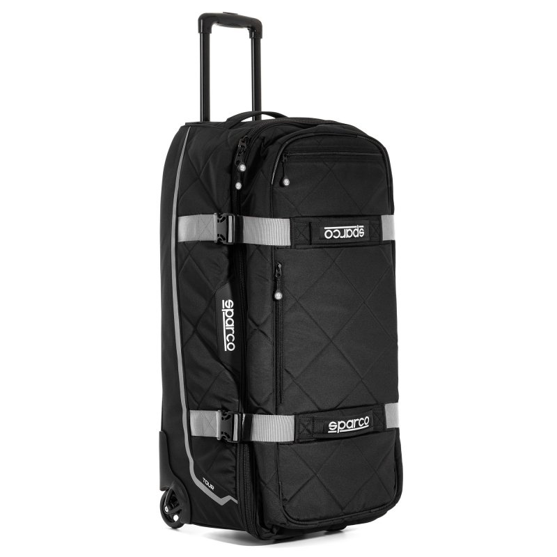 Sparco Tours-Trolley-Bag-Musta-And-White