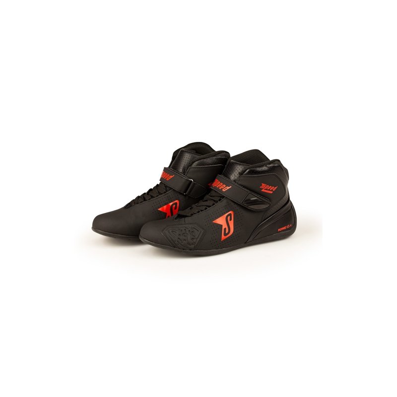 Speed ROME, the KS-4 Kart Shoes Black-Red | Kart Racing