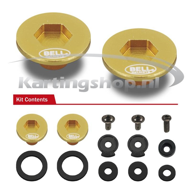 Bell visor mounting kit KC7-RS7 Gold | Karting