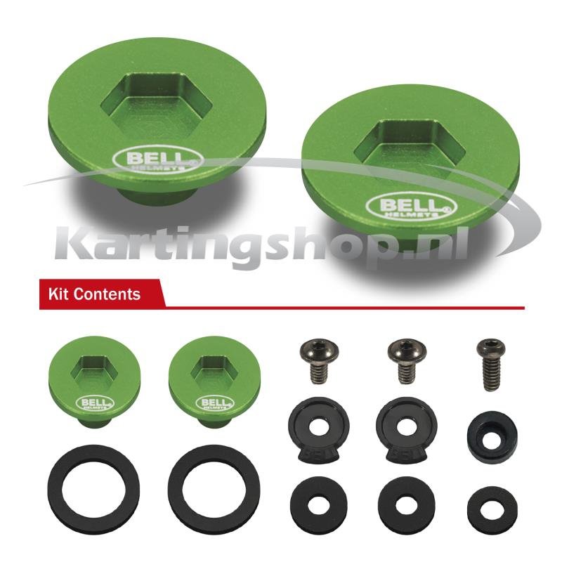 Bell visor mounting kit KC7-RS7 Green – Kart Racing Performance