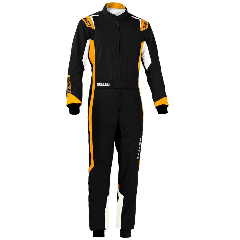 Sparco Thunder Kart overall Preto- Fluo Laranja