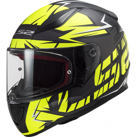 LS2 Rapid Cromo - Mat zwart-fluo geel