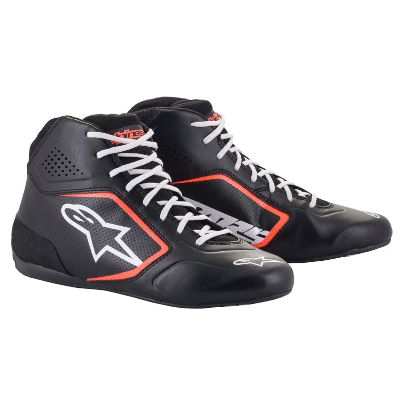Zapatillas de kart Alpinestars Tech 1-K Start V2 Negro-Rojo Fluo