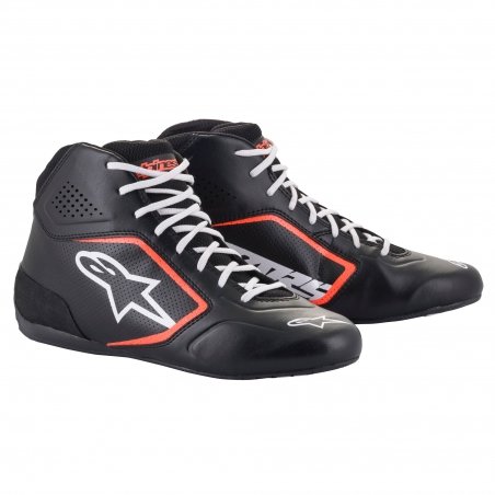 Sapatilhas de kart Alpinestars Tech 1-K Start V2 Black-Fluo Red
