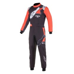 Alpinestars KMX-9 V2 Graphic 1 Kart Overall Sort-Rød-White