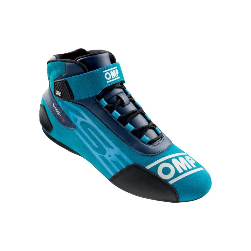 OMP KS-3 Kart Shoes Black-Cyan | Kart Racing