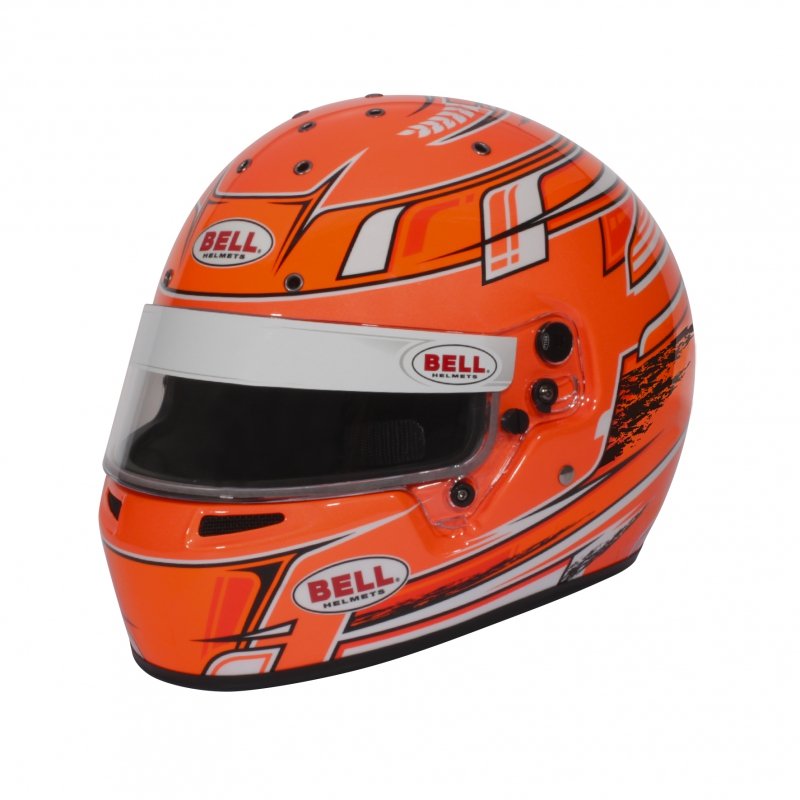 Bell KC7-CMR Champion Orange kart helmet – Kart Racing Performanc