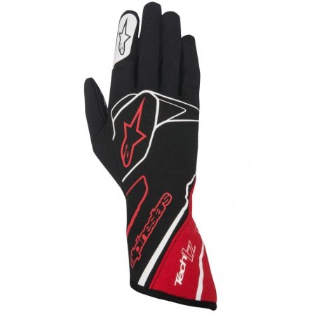 Alpinestars Tech 1-Z Handschuhe Schwarz-Rot-Weiß