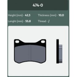 Sett bremseklosser K-Kart Front, fra Goldspeed Racing -474