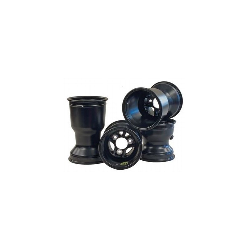 Set velgen 130/210 AMV Wheel magnesium, Racing, zwart, open