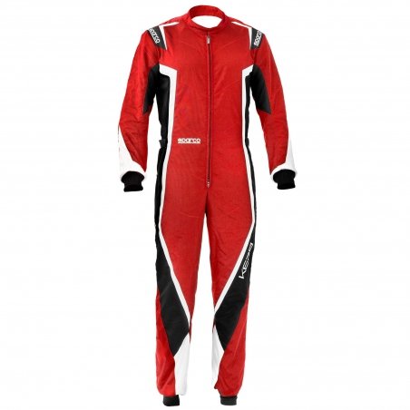 Sparco Kerb Kart overalls Rot-Schwarz-Weiß