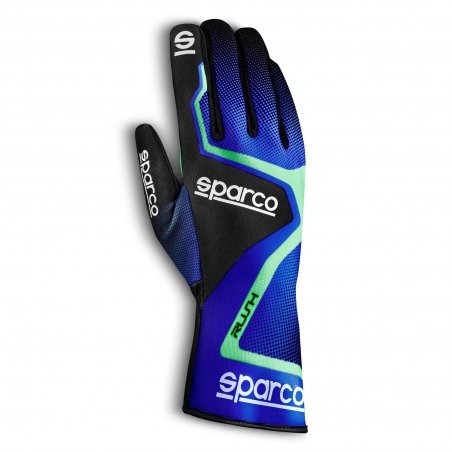 Sparco Rush Kart Luvas Azul-Preto-Green