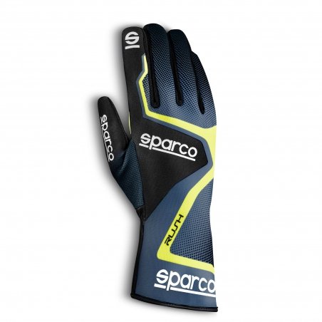 Sparco Rush Kart Handsker Grey-Sort Fluo Yellow