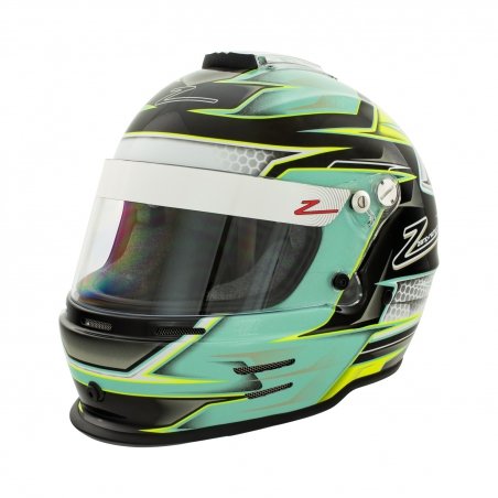Zamp RZ 42 Children's kart helmet Grün-Silber
