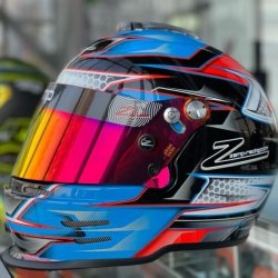 Zamp RZ 42 Children's kart helmet Orange-Blue – Kart Racing Perfo