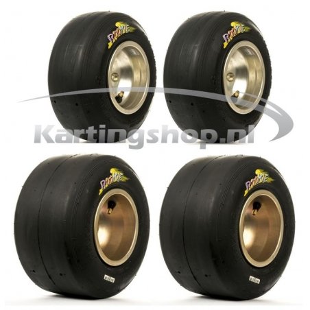 Maxxis Rookie yellow set of tires 10 x 4.00-5/11 x 5.00-5