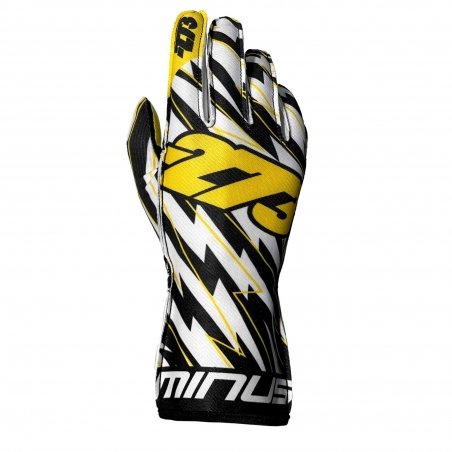 Minus 273 BLITZ gloves Black-White-Yellow | Kart Racing