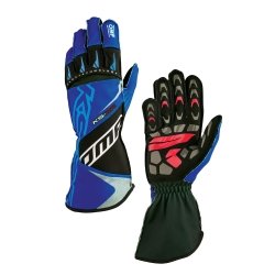 Guanti da kart OMP KS-2R Blu Navy-Cyan