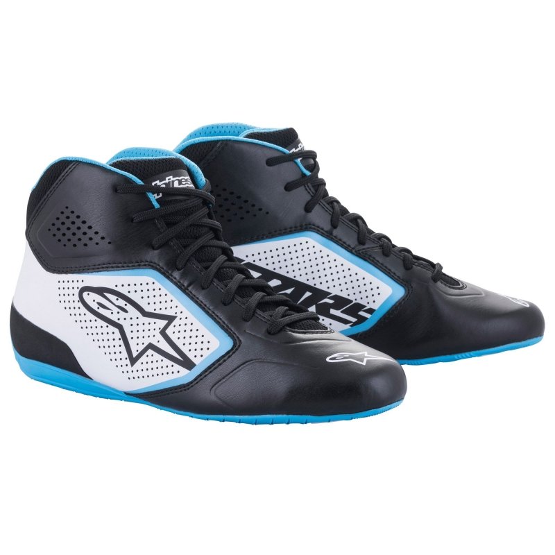Zapatillas kart Alpinestars Tech 1-K Start V2 Negro-Blanco-Azul Claro