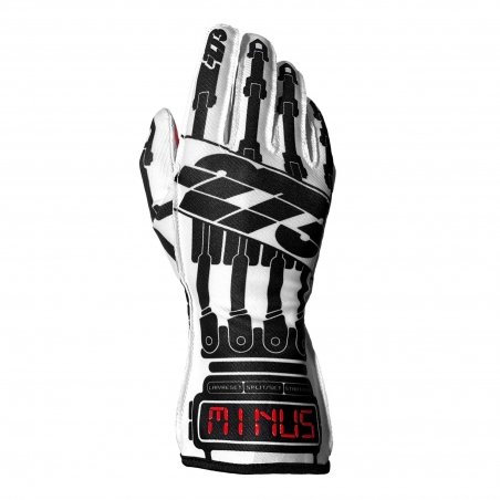Minus 273 Supervillain handschoenen White-Zwart-Rood
