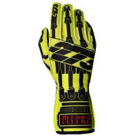 Minus 273 Supervillain Handsker Fluo Yellow-Sort-Rød