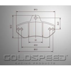 Set brake pads Righetti/Gold Behind, Erpo speed Racing-417
