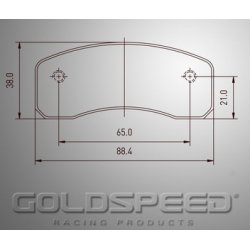 Set di pastiglie freni MS Kart Goldspeed Corse -449