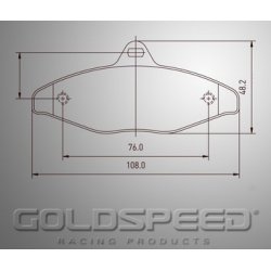 Set brake pads CRG 97-99 rear, Gold speed Racing-450