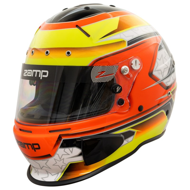 Zamp RZ 70E Switch Orange-Gelb Kart-Autosport Helmet