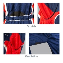 Speed Detroit HS-3 Hobby Overall Zwart-Wit-Rood