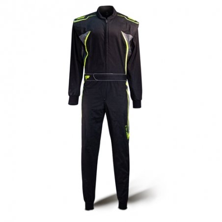 Speed Detroit HS-3 Hobby Overall Preto-Neon Yellow-Grey