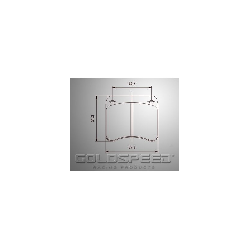 Set of brake pads Kellgate rear, Gold speed Racing-503